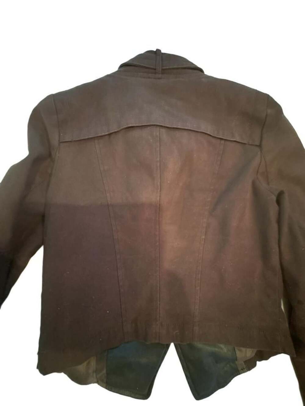 Double Zero Brown Asymmetrical Biker Jacket Size S - Picture 8 of 8